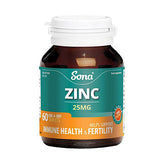 Sona Zinc 25mg Tablets 60 Pack